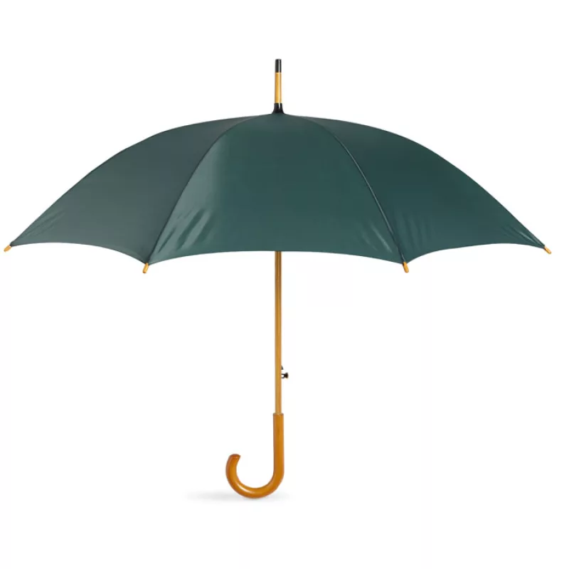 Parapluie avec poignée en bois, Vert