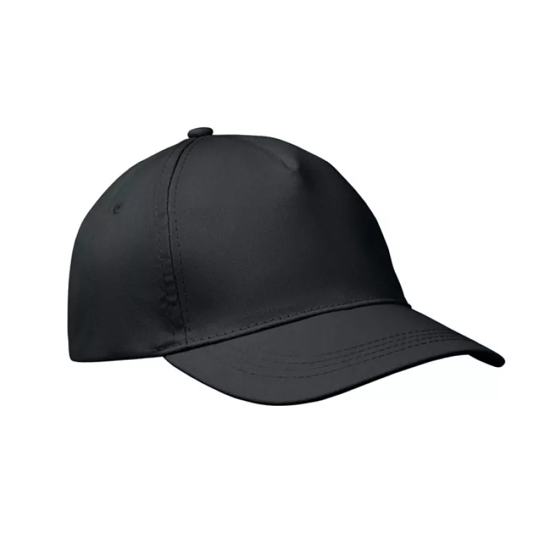 Baseball cap 5 panels 160g/m², Schwarz