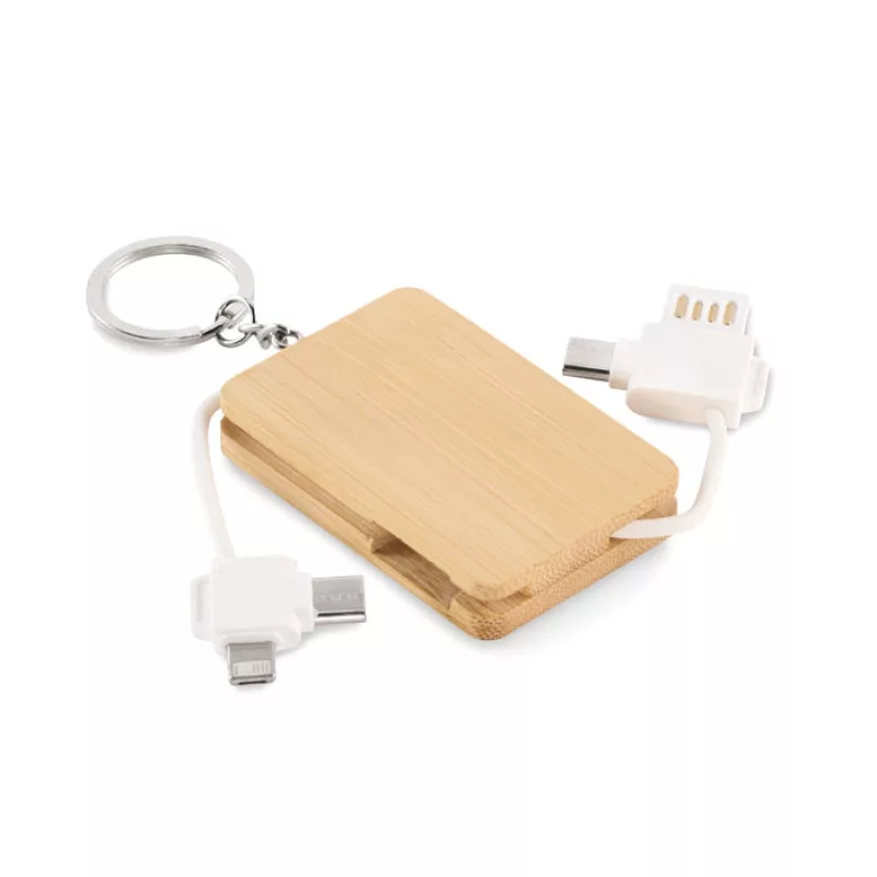 Key ring charging cable, Wood