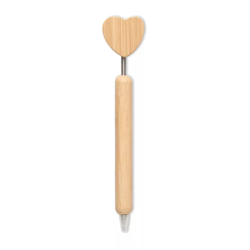 Kugelschreiber Bambus Herz, Holz