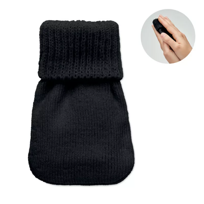 Chaufferette polyester tricot, Noir