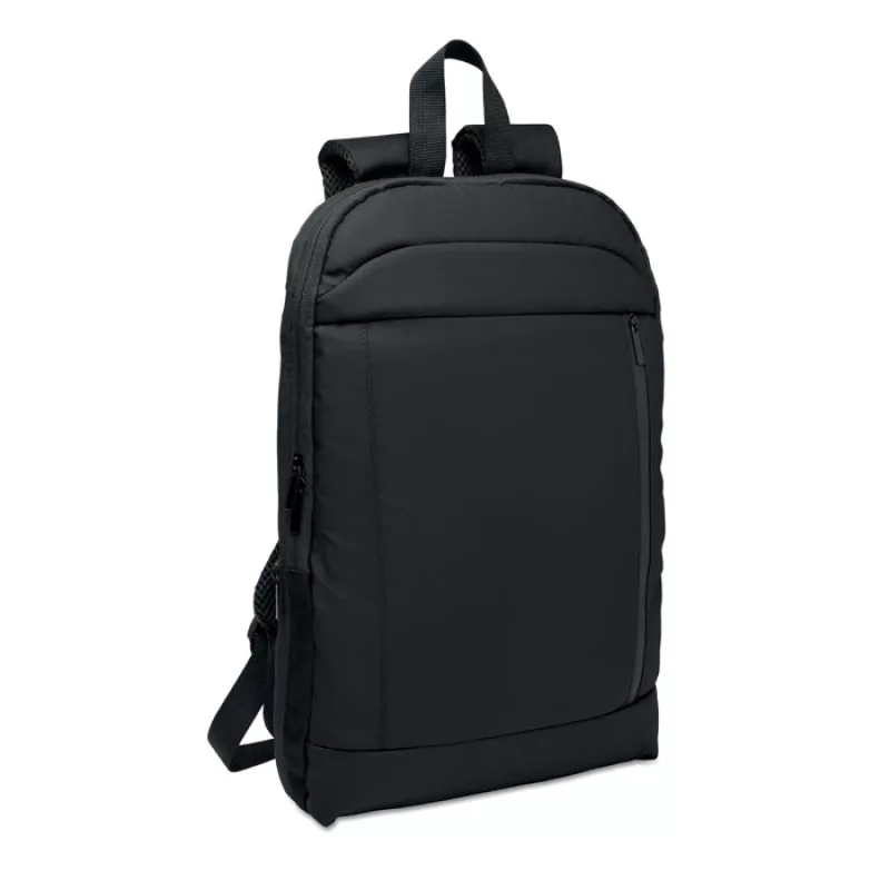 16" Rucksack 600D RPET, Schwarz