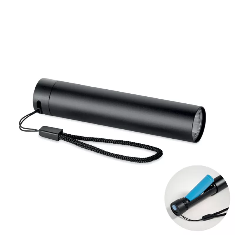Lampe torche en aluminium, Noir