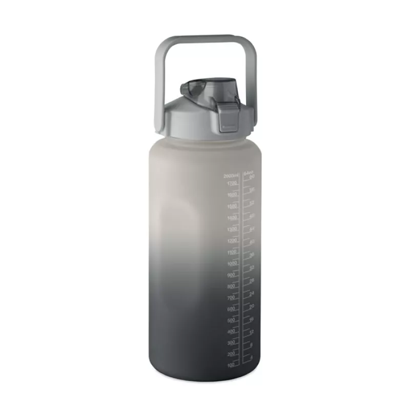 RPET-Trinkflasche 2000ml, Schwarz