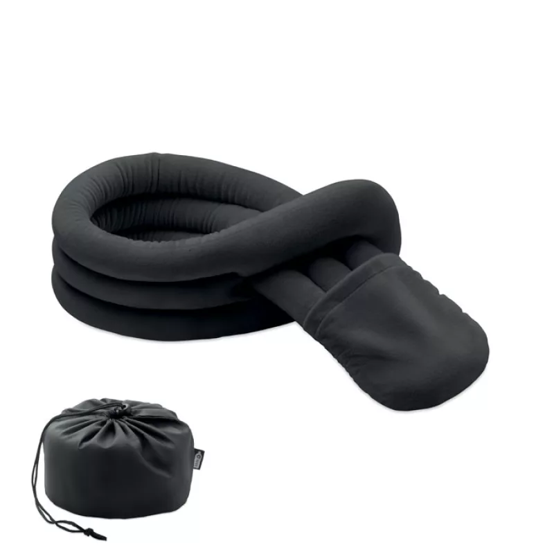 Bendable roll travel pillow, Black