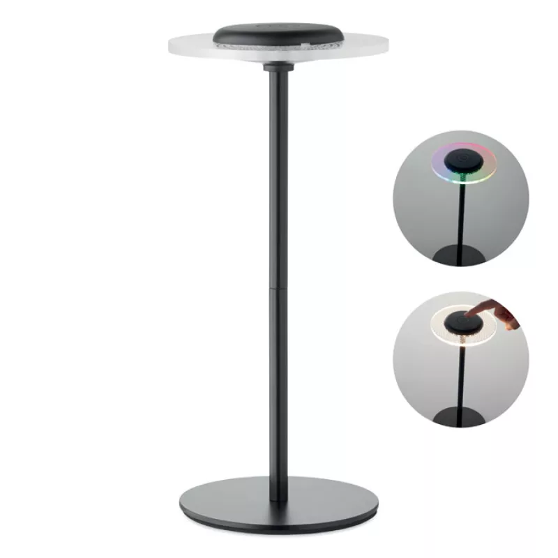 Rechargeable iron table lamp, Black