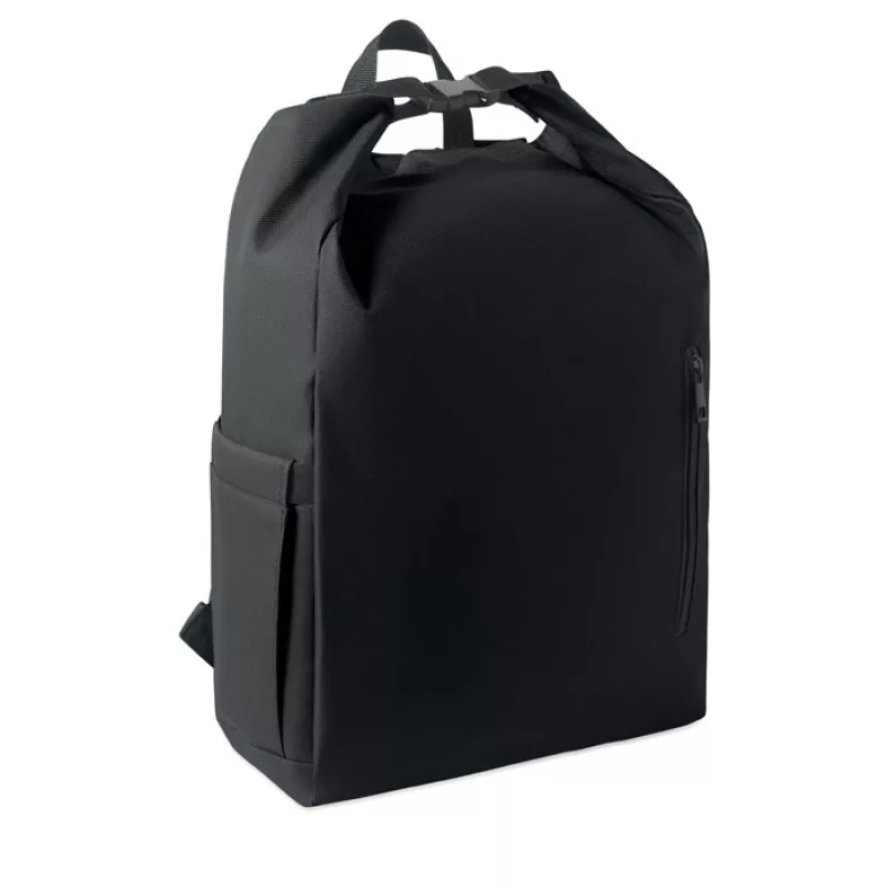 15'' Rolltop-Laptop-Rucksack, Schwarz