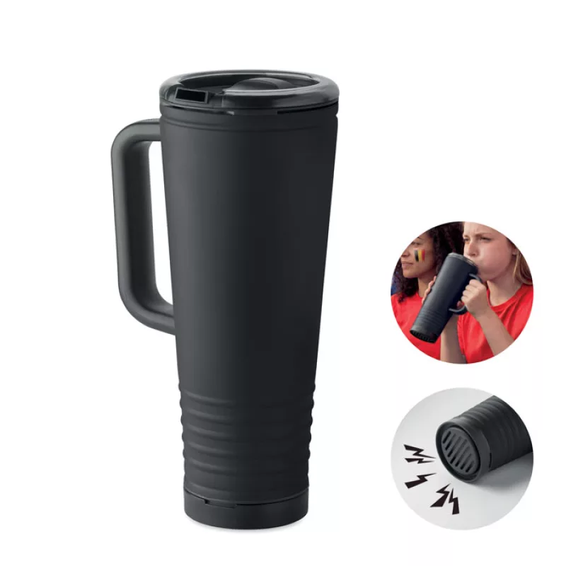 Doppelwandiger Becher 700ml, Schwarz
