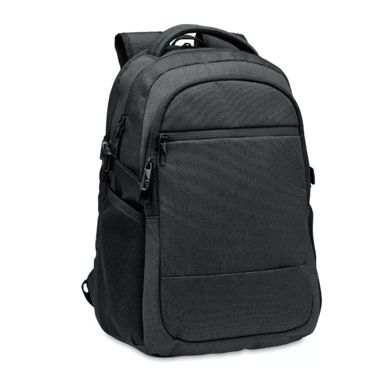 600D RPET laptop backpack, Black
