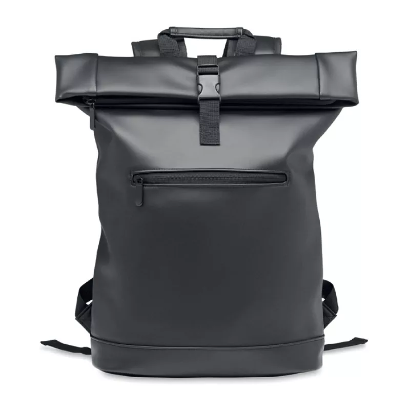 15" Rolltop-Rucksack PU, Schwarz