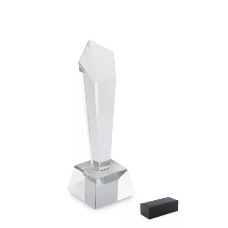 Prix en cristal dans un coffret, Transparent