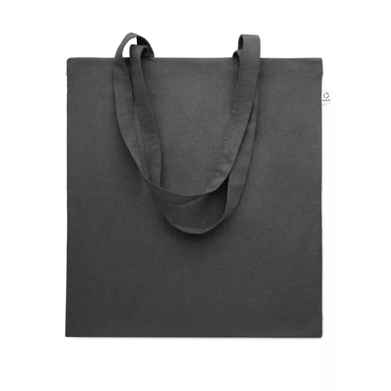 Recycled cotton shopping bag, Black
