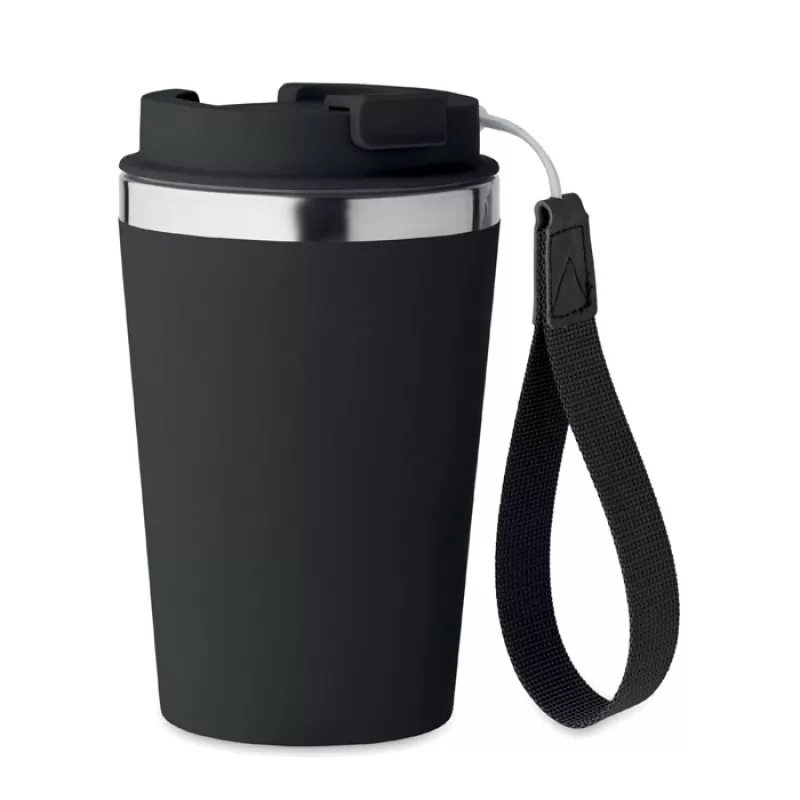 Doppelwandiger Trinkbecher 350, Schwarz