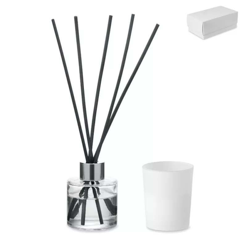 Set bougie et diffuseur, Blanc