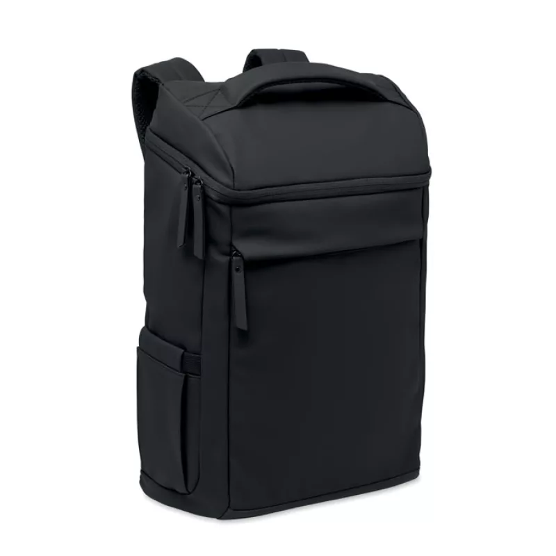 15" PU laptop backpack, Black
