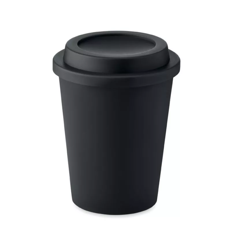 Doppelwandiger Becher PP 300ml, Schwarz