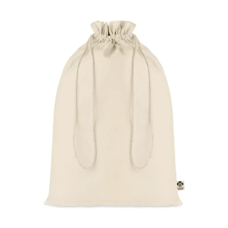 Large organic cotton gift bag, Beige