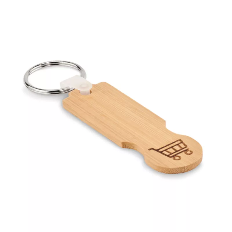 Porte-clés jeton en bambou, Bois