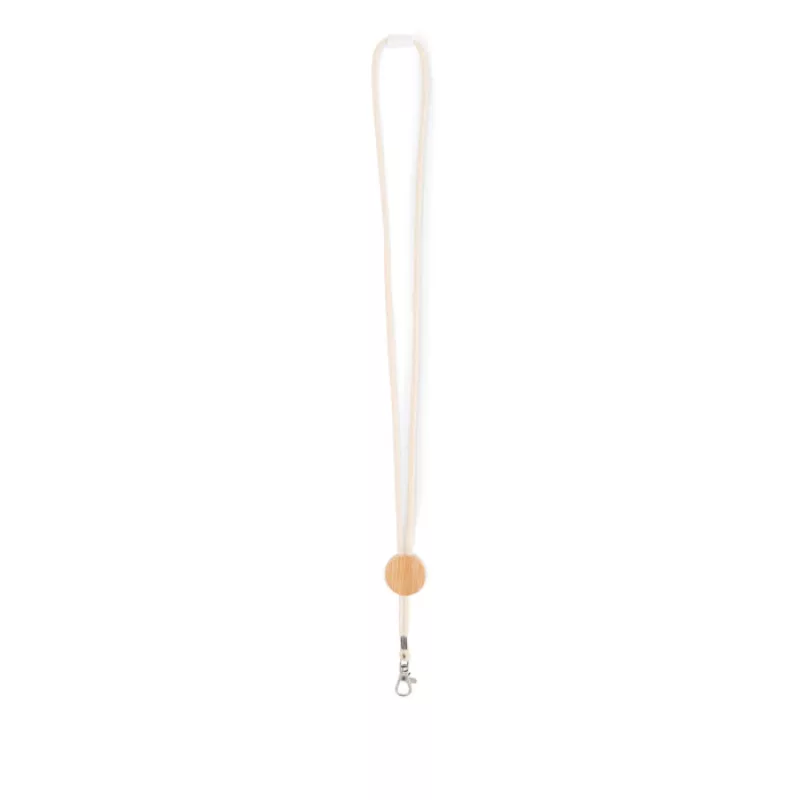 Lanyard mit Metallkarabiner, Beige