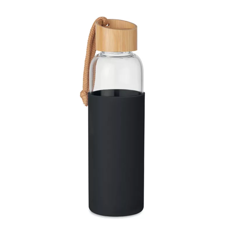 Trinkflasche Glas 500 ml, Schwarz