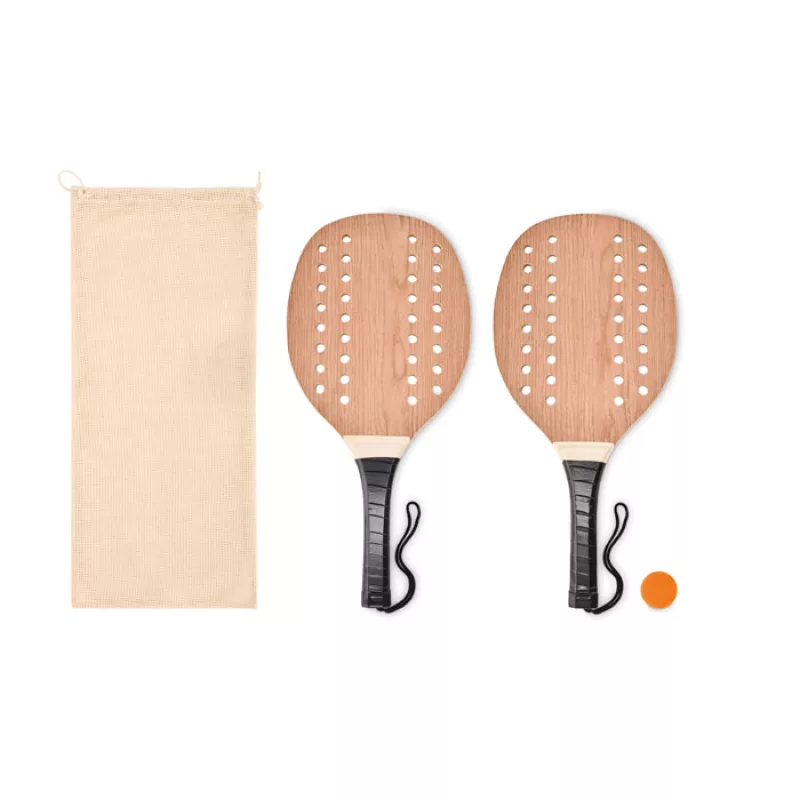 Set beach tennis en bois de ros, Bois