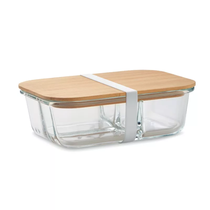Lunchbox en verre et bambou, Transparent