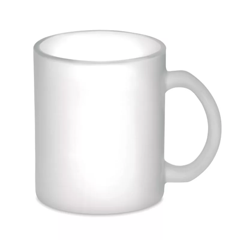 Mug verre pour sublim. 300ml, Blanc Transparent