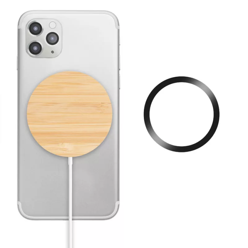 Magnetic Wireless charger 10W, Wood