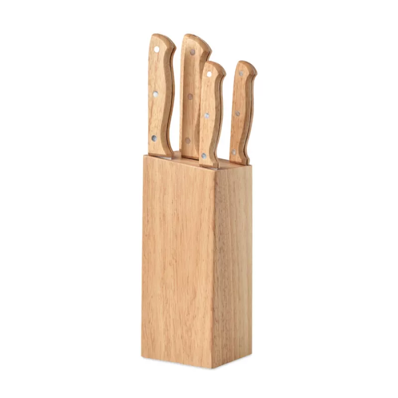 Messerblock 5-teilig, Holz