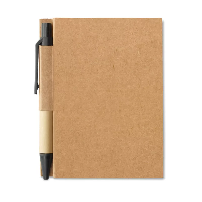 Recycled notebook with pen, Black