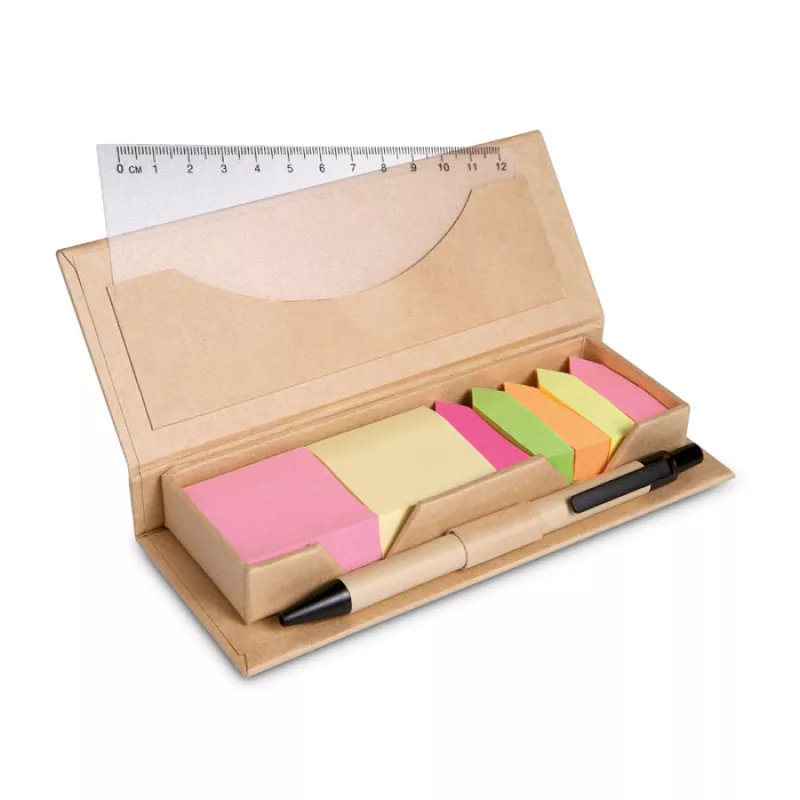 Set de bureau, boîte cartonnée, Beige