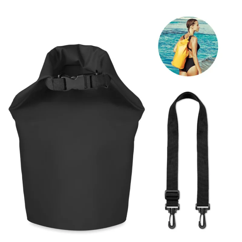 Wasserdichter Beutel 10l, Schwarz
