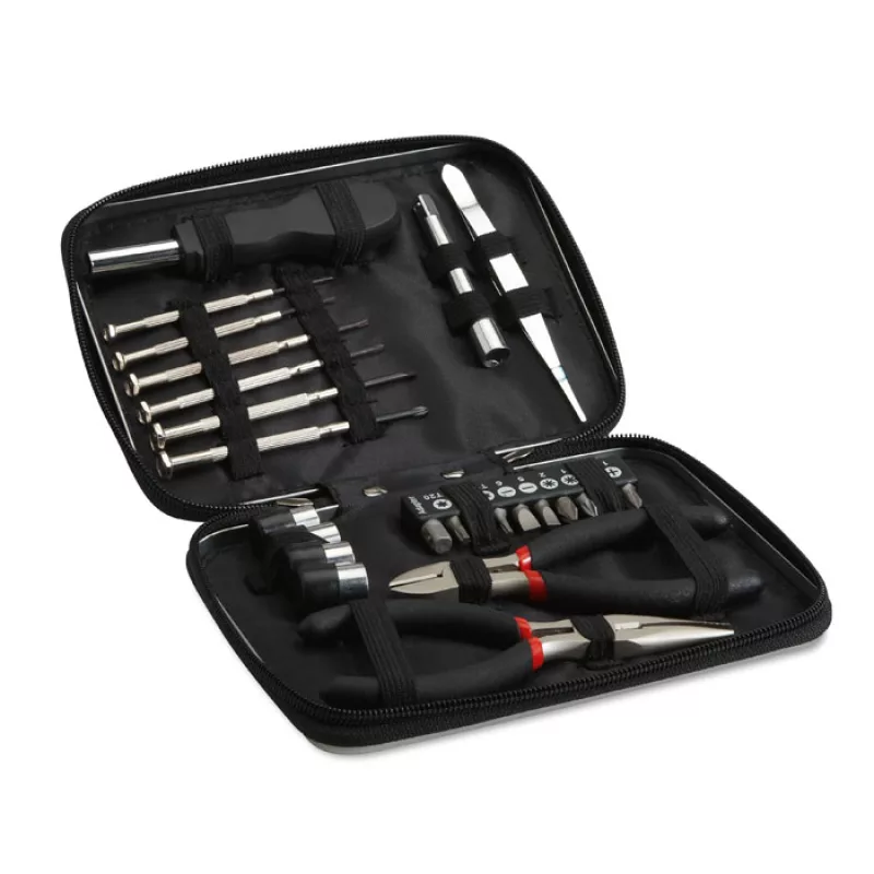 26 pcs tool in aluminium case, Black