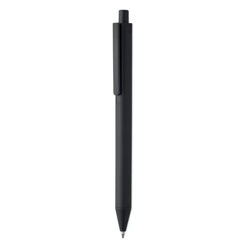 Stylo poussoir blé paille PP., Noir