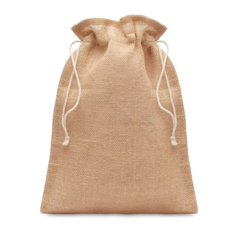 Medium jute gift bag 25 x 32cm, Beige